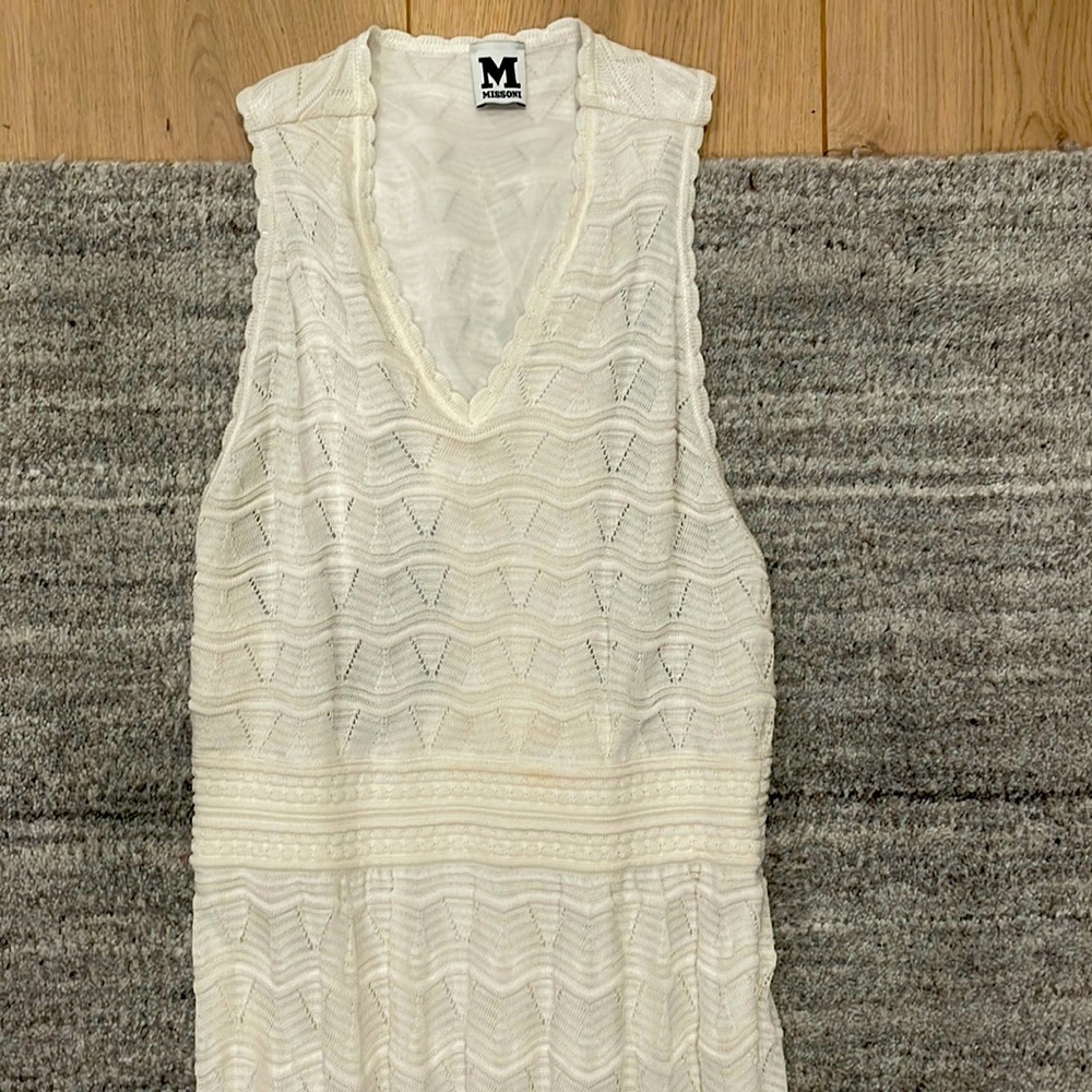 M Missoni Womens long white dress